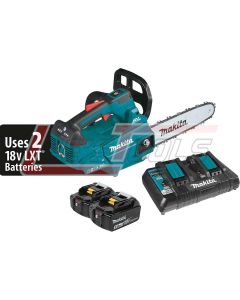 MAKITA XCU08PT 18V X2 (36V) LXT® Lithium-Ion Brushless Cordless 14" Top Handle Chain Saw Kit, dual port charger (5.