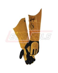 CAIMAN 1878-5 BLACK DEERSKIN, 21" PADDED CUFF