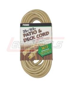 CENTURY WIRE AND CABLE EC884627 35' 16/3 SJTW EXT CORD BEIGE