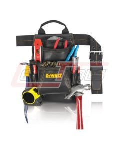 DEWALT WORK GEAR DG5433 10-Pocket Carpenter's Top Grain Leather Nail and Tool Bag