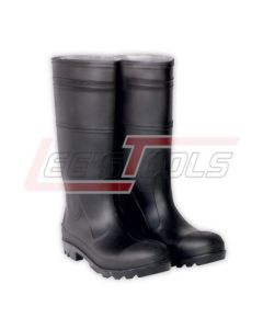 CLC R23007 Over The Sock Black PVC Rain Boot - Size 7