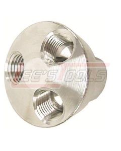 COILHOSE PNEUMATICS 3002 3 Port Alum Manifold, 1/4" In x 1/4" Out