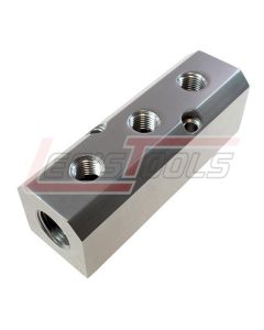 COILHOSE PNEUMATICS 3034 3 Port High Flow Manifold, 1/2" In, 1/4" Out