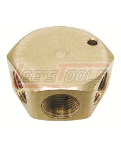 COILHOSE PNEUMATICS 3132 3 Port Flat Hex Manifold, 3/8" In x 1/4" Out