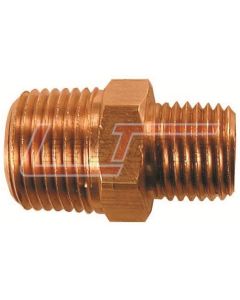 COILHOSE PNEUMATICS H0806 Hex Nipple, 1/2" MPT x 3/8" MPT