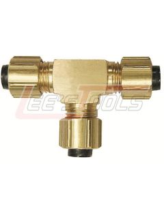 COILHOSE PNEUMATICS P16404 Poly-Tube Union Tee, 1/4" ID