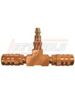 COILHOSE PNEUMATICS T004-15X Tee Manifold Assembly, 1/4" 6-Point Industrial Int