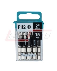 MAKITA E-01046 IMPACT XPS #2 PHILLIPS 2" POWER BIT 15/PK