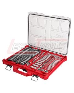 MILWAUKEE 48-22-9486 1/4" & 3/8” Drive 106pc Ratchet & Socket Set with PACKOUT Low-Profile Organizer - SAE & Metric