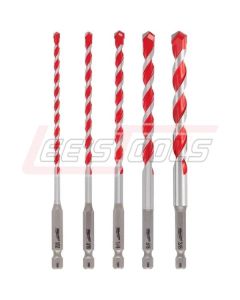 MILWAUKEE 48-20-9051 5pc. SHOCKWAVE™ Carbide Hammer Drill Bit Kit
