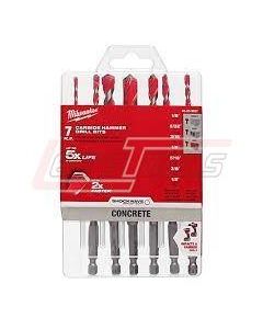 MILWAUKEE 48-20-9057 7pc. Large SHOCKWAVE™ Carbide Hammer Drill Bit Kit