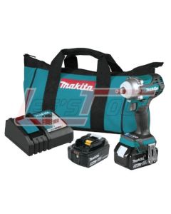 MAKITA XWT14T 18V LXT® Lithium-Ion Brushless Cordless 4-Speed 1/2" Sq. Drive Impact Wrench Kit w/ Friction Ring An