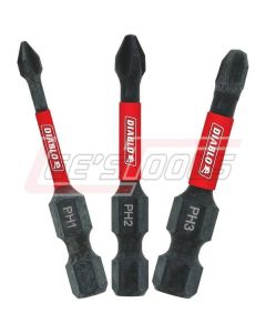 FREUD DPHV2-S3 DB Insert Bit PH 2 Set 3pc