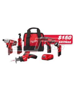 MILWAUKEE 2498-25 M12™ 5PC COMBO KIT