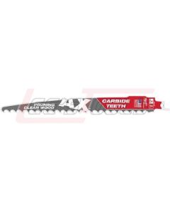 MILWAUKEE 48-00-5232 9" 3 TPI The AX™ with Carbide Teeth for Pruning & Clean Wood SAWZALL® Blade 1PK
