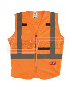 MILWAUKEE 48-73-5034 High Visibility Orange Safety Vest - 4X/5X