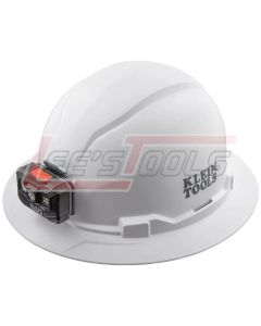 KLEANSTRIP 60406RL NON-VENTED FULL BRIM HARD HAT with RECHARGEABLE HEADLAMP