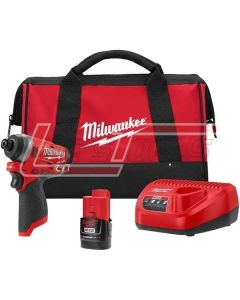 MILWAUKEE 2553-21 M12 FUEL 1/4" IMP DRIVER SINGLE BATTERY KIT