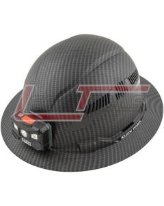 KLEIN 60347 Hard Hat, Premium KARBN™, Vented Full Brim, Class C with Headlamp