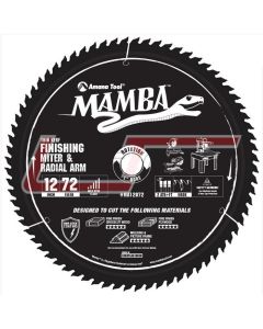 AMANA TOOL MA12072 MITER 12"x72T ATB+FT 1" BORE