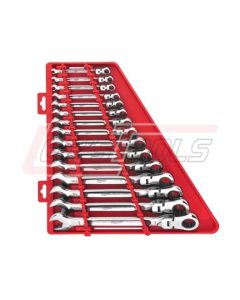 MILWAUKEE 48-22-9413 15pc Flex Head Ratcheting Combination Wrench Set - SAE