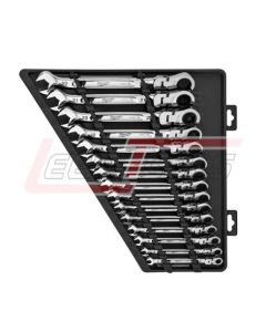 MILWAUKEE 48-22-9513 15pc Flex Head Ratcheting Combination Wrench Set - METRIC