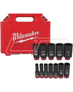 MILWAUKEE 49-66-7006 12PC SHOCKWAVE Impact Duty™ 3/8" Drive SAE Deep 6 Point Socket Set