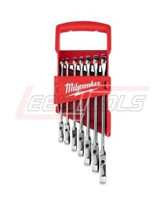 MILWAUKEE 48-22-9429 7pc Flex Head Ratcheting Combination Wrench - SAE