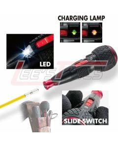 VESSEL 220USB-1U Cordless USB Rechargeable ball grip Screw Driver Standard Version LED 17.7LBF IN BAT(88.5LBF MANUAL)