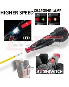 VESSEL 220USB-S1U Cordless USB Rechargeable ball grip Screw Driver HIGH SPE Version LED 3.5LBF IN BAT(88.5LBF MANUAL)