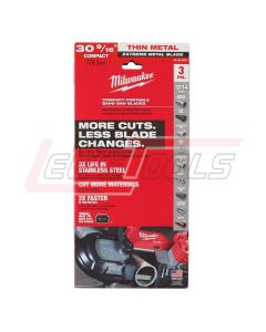 MILWAUKEE 48-39-0631 30-9/16 in. 12/14 TPI Compact Extreme Thin Metal Band Saw Blade 3PK