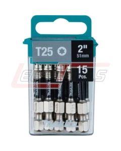 MAKITA E-01074 IMPACT XPS T25 TORX 2" POWER BIT 15/PK