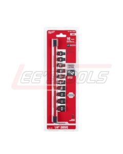 MILWAUKEE 49-66-7000 10PC SHOCKWAVE Impact Duty™ 1/4 Drive SAE Standard 6 Point Socket Set