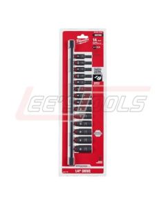 MILWAUKEE 49-66-7003 14PC SHOCKWAVE Impact Duty™ 1/4" Metric Deep 6 Point Socket Set