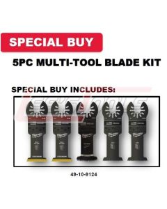 MILWAUKEE 49-10-9124 Milwaukee® OPEN-LOK™ 5PC MULTI TOOL BLADE KIT