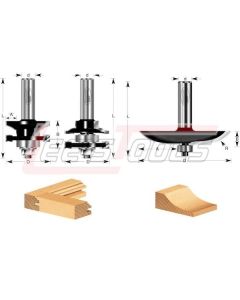 AMANA TOOL TRS-280 3 PCS COVE DOOR MAKING SET