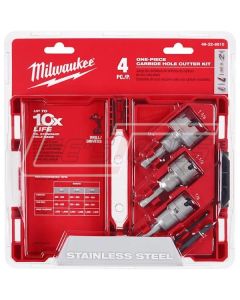 MILWAUKEE 49-22-8610 One-Piece Carbide Hole Cutter Set: 4PC