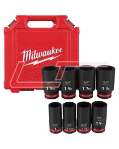 MILWAUKEE 49-66-7018 8PC SHOCKWAVE Impact Duty™ 3/4" Drive SAE Deep 6 Point Socket Set