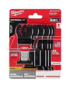 MILWAUKEE 49-10-9116 Milwaukee Open Lok Oscillating Blade Assortment 6 Pieces