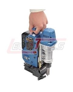 NITTO KOHKI CLA-2720 Cordless Manual Feed Magnetic Base Drill - 430 rpm 230V Charger, 1-1/16 x 3/4" hole capacity