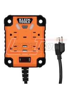 KLEIN 29601 PowerBox 1, Magnetic Mounted Power Strip with Integrated LED Lights