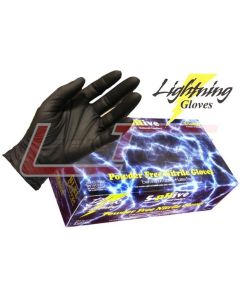 ATLANTIC SAFETY BL-L 100 Large Black Nitrile Powder Free 6.1 mil