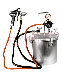 ASTRO PNEUMATIC PT2-4GH 2-1/4 Gallon Pressure Tank with Spray Gun & 12' Hose - Black Gun - 1.0mm Nozzle