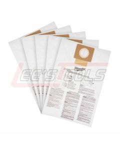 MILWAUKEE 49-90-1979 Fleece Dust Bags (5PK) - 6 Gallon fits 0910-20