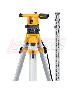 DEWALT DW090PK 20X Builders Level Package - Includes Tripod, Grade Rod, Plumb Bob, Kit Box