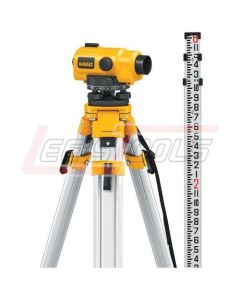 DEWALT DW096PK 20X Auto Level Package - Includes Tripod, Grade Rod, Plumb Bob, Kit Box