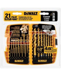 DEWALT DW1361 21PC TITANIUM PP DRILL BIT SET