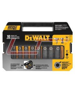 DEWALT DW22838 10 PC 3/8" DRIVE SOCKET SET