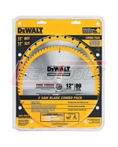 DEWALT DW3128P5 12" 32T AND 12" 80T S20 COMBO PACK