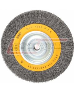 DEWALT DW4906 8"CRMP BCH WIRE WHL 5/8ARBOR,MD FACE.014
